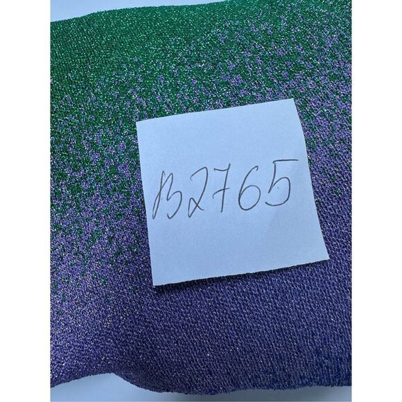 Maje Metallic Multicolor Full Zip Hooded Sweater Blue Purple Green SIZE S/M - Picture 14 of 14